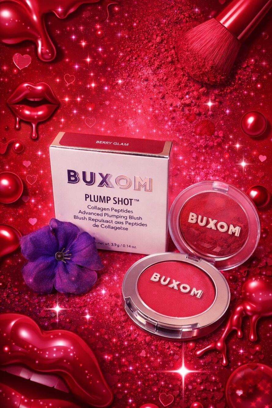 Buxom - Plump Shot - Cream Blush- Shade: Berry Glam - 0.14 oz/ 3.9 g